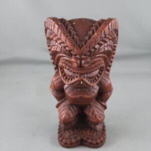 Vintage Tiki Figure - Coco Joe God of Money - Hapa Wood Figurine